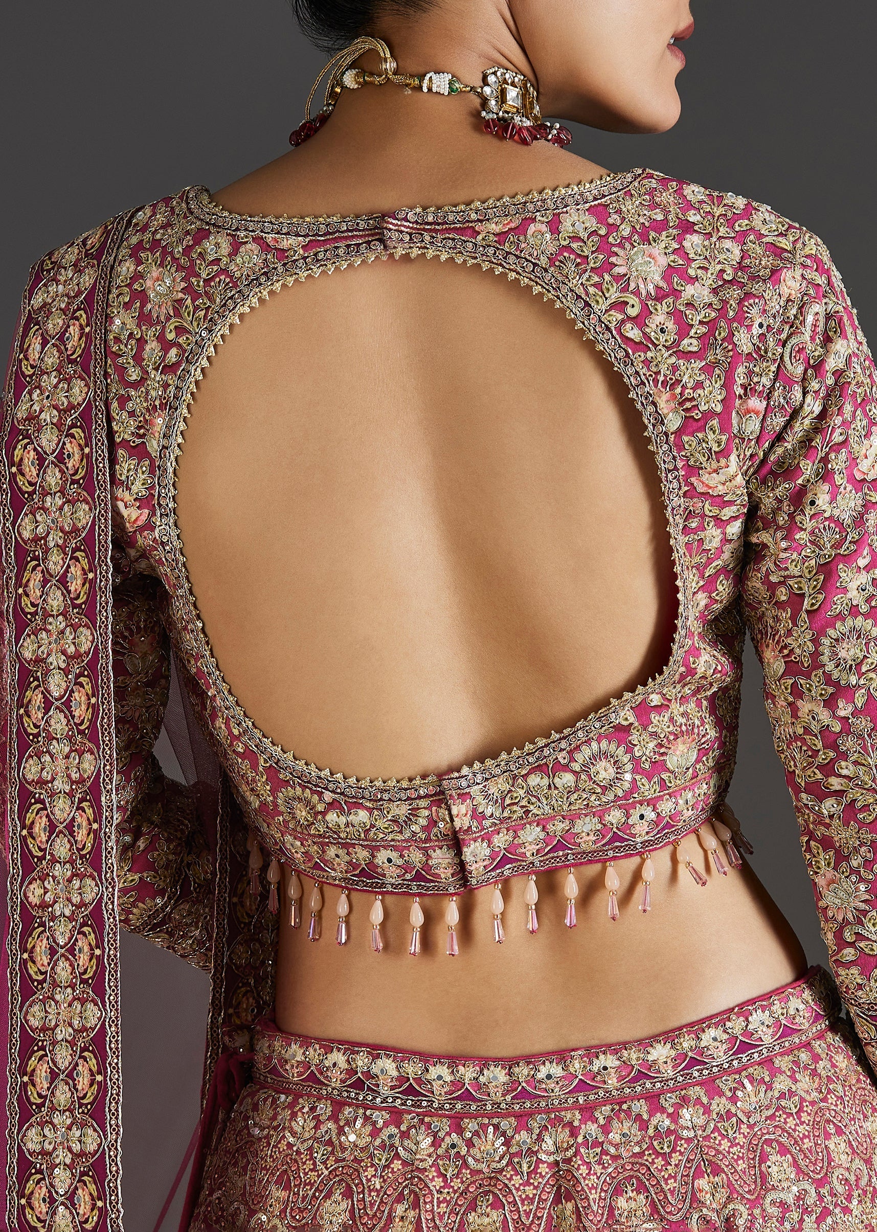 Pink Lehenga With Sweetheart Charm And Stone Work