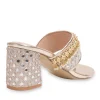 Off-White T-Strap Kolhapuri Heels