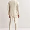 Cream Silk Jodhpuri Set For Men With Multicolour Peacock Embroidery