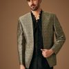 Black Banarasi Silk Indowestern Bandi Set