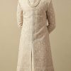 Timeless Beige Banarasi Silk Sherwani