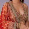 Rust Banarasi Silk Bridesmaid Lehenga