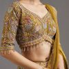 Mehendi Green Lehenga With Mirror Accents