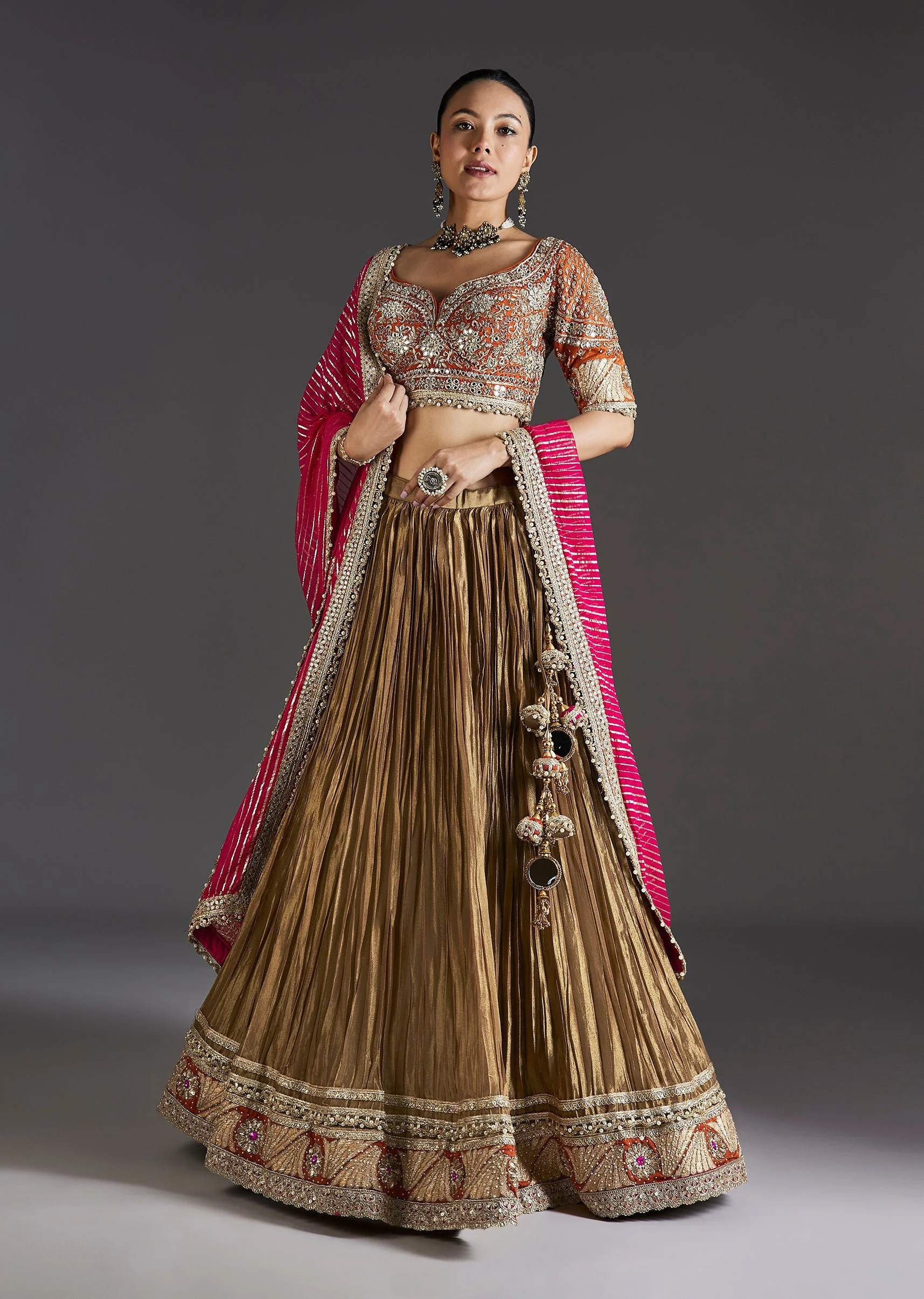 2220-gold-zardosi-and-mirror-work-embroidered-lehenga-1.webp Gold Zardosi And Mirror Work Embroidered Lehenga