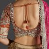 Gold Zardosi And Mirror Work Embroidered Lehenga