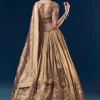 Purple Banarasi Silk Bridesmaid Lehenga Set