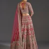 Pink Lehenga With Sequins And Zari Glow