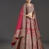 Pink Lehenga With Sequins And Zari Glow