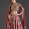Pink Lehenga With Sequins And Zari Glow