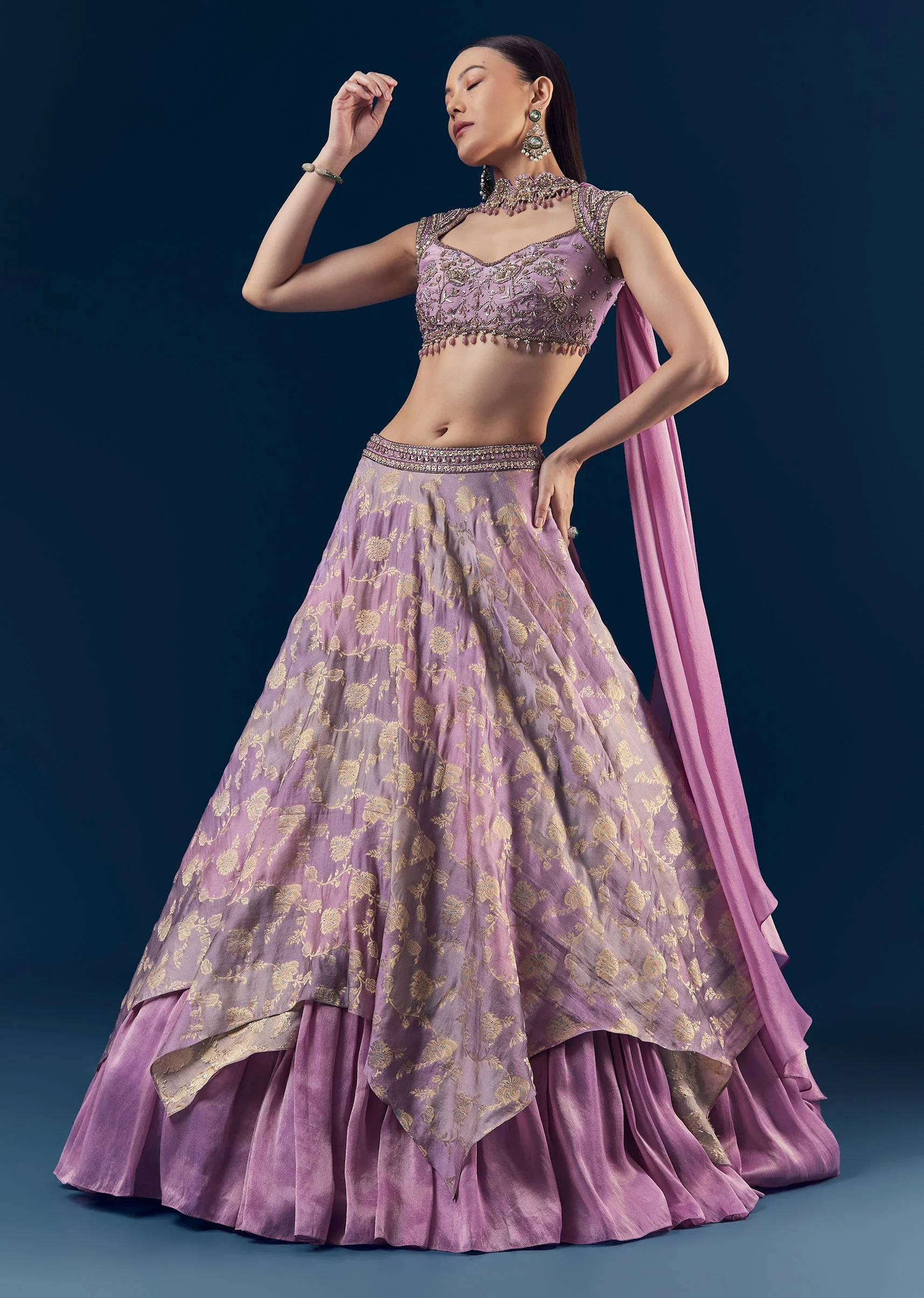 22276-purple-hand-embroidered-tissue-banarasi-silk-bridesmaid-lehenga-set-1.webp Purple Hand Embroidered Tissue Banarasi Silk Bridesmaid Lehenga Set