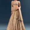 Gold Banarasi Silk Bridesmaid Lehenga With Heavy Hand Embroidery