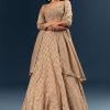 Copper Banarasi Silk Bridesmaid Lehenga With Heavy Hand Embroidery