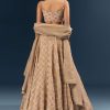Copper Banarasi Silk Bridesmaid Lehenga With Heavy Hand Embroidery
