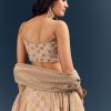 Copper Banarasi Silk Bridesmaid Lehenga With Heavy Hand Embroidery