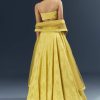 Lemon Yellow Banarasi Silk Bridesmaid Lehenga With Heavy Hand Embroidery