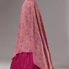 Pink Bridesmaid Lehenga Set with Ruched and Tassel Detail
