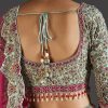 Green Floral Lehenga With Soft Shimmer