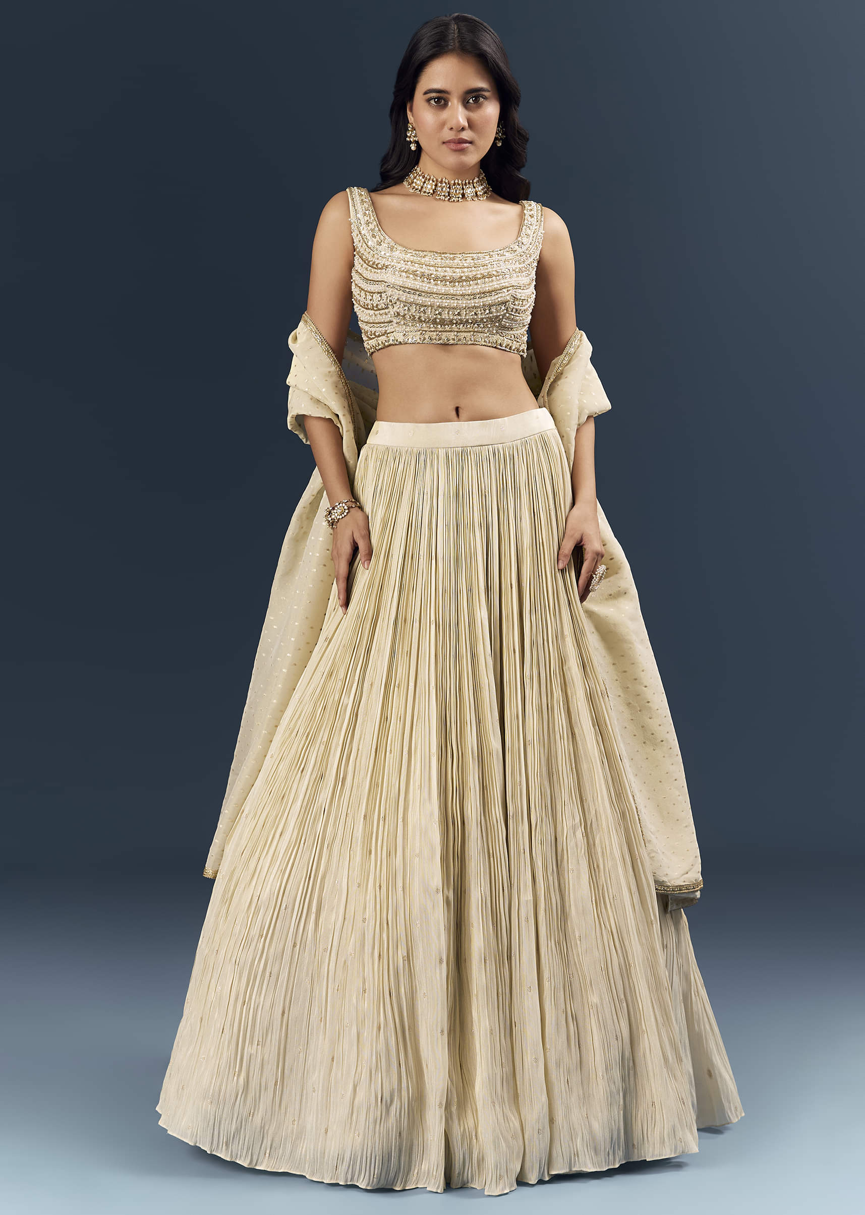22372-off-white-banarasi-silk-bridesmaid-lehenga-with-intricate-hand-embroidery-1.jpg Off White Banarasi Silk Bridesmaid Lehenga With Intricate Hand Embroidery