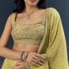 Citrus Green Banarasi Silk Bridesmaid Lehenga With Delicate Hand Embroidery