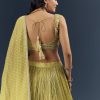 Citrus Green Banarasi Silk Bridesmaid Lehenga With Delicate Hand Embroidery