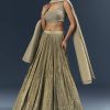 Grey Banarasi Silk Bridesmaid Lehenga With Intricate Hand Embroidery