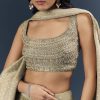 Grey Banarasi Silk Bridesmaid Lehenga With Intricate Hand Embroidery