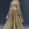Grey Banarasi Silk Bridesmaid Lehenga With Intricate Hand Embroidery
