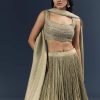 Grey Banarasi Silk Bridesmaid Lehenga With Intricate Hand Embroidery