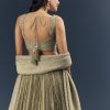 Grey Banarasi Silk Bridesmaid Lehenga With Intricate Hand Embroidery