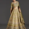 Mehendi Green Lehenga With Festive Shine