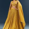 Mustard Yellow Banarasi Silk Bridesmaid Lehenga With Intricate Hand Embroidery