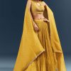 Mustard Yellow Banarasi Silk Bridesmaid Lehenga With Intricate Hand Embroidery