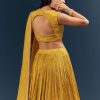 Mustard Yellow Banarasi Silk Bridesmaid Lehenga With Intricate Hand Embroidery
