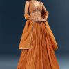Orange Banarasi Silk Bridesmaid Lehenga With Intricate Hand Embroidery