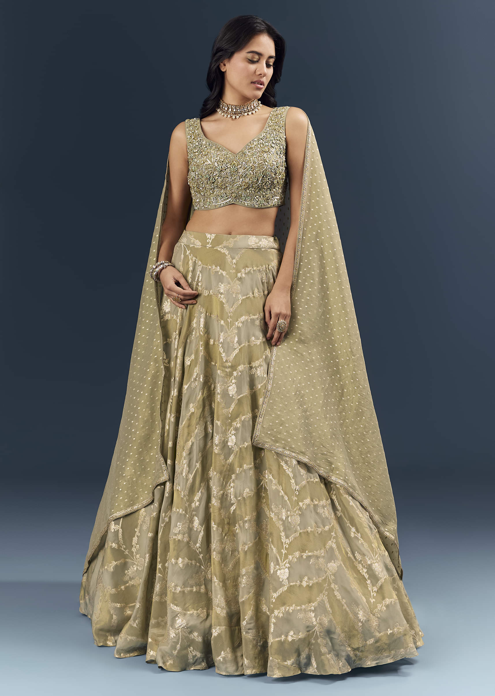 22452-cream-banarasi-silk-bridesmaid-lehenga-with-heavy-hand-embroidery-1.jpg Cream Banarasi Silk Bridesmaid Lehenga With Heavy Hand Embroidery