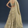 Cream Banarasi Silk Bridesmaid Lehenga With Heavy Hand Embroidery