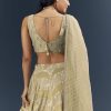 Cream Banarasi Silk Bridesmaid Lehenga With Heavy Hand Embroidery