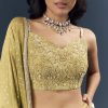 Citrus Green Banarasi Silk Bridesmaid Lehenga With Heavy Hand Embroidery