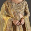 Yellow Printed Lehenga With Sequins Glow