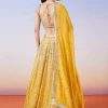 Yellow Ombre Embroidered Lehenga With Dupatta