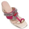 Pink Embellished Kolhapuri