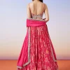 Pink Floral Printed Lehenga With Dupatta
