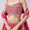 Pink Floral Printed Lehenga With Dupatta