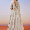 Beige Lucknowi Chikankari Lehenga With Dupatta