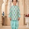 Kids Blue Kurta Set With Dhoti