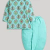 Kids Blue Kurta Set With Dhoti