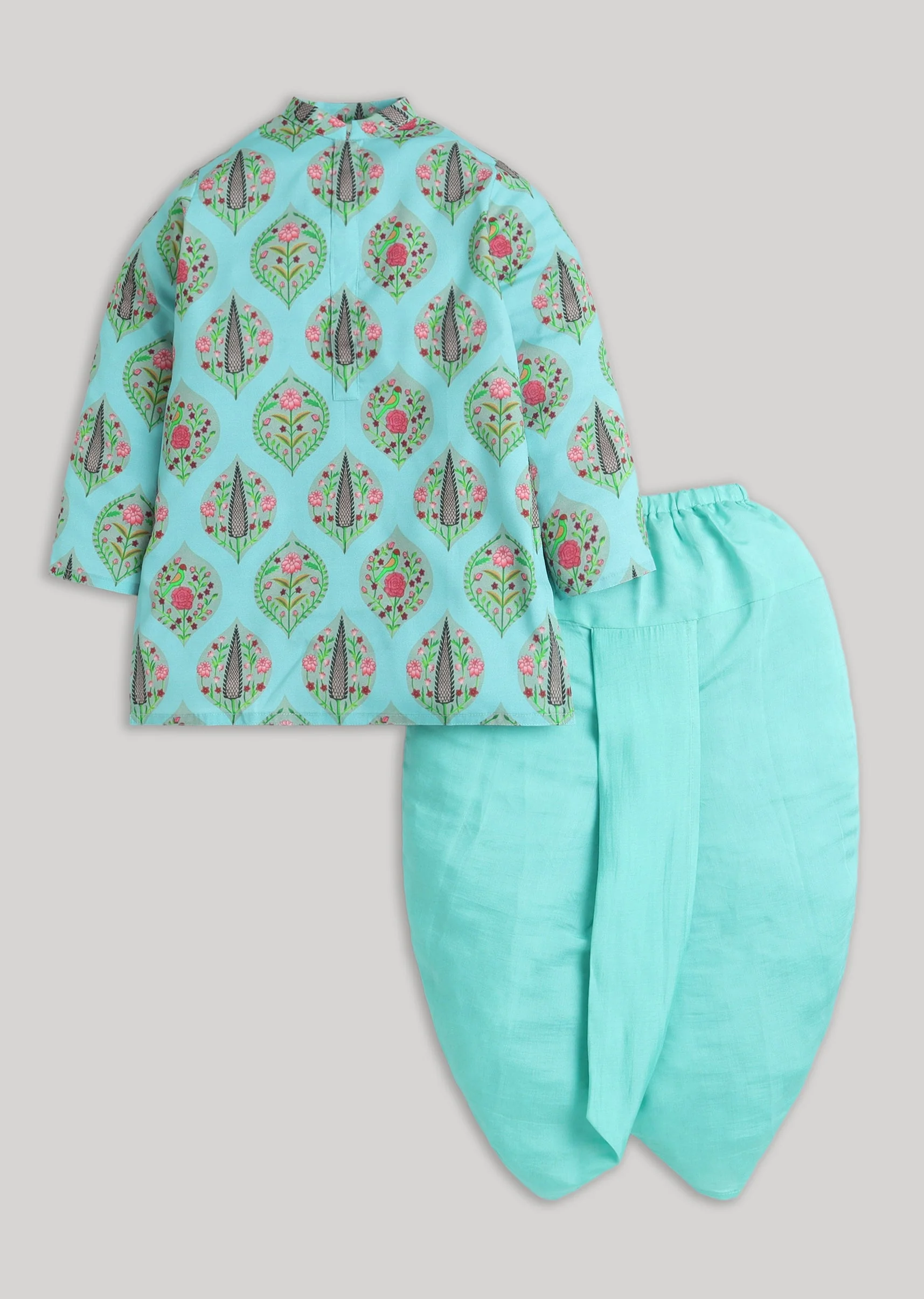 Kids Blue Kurta Set With Dhoti