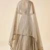 Beige Embroidered Net Lehenga Set With Dupatta