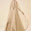 Beige Pastel Embroidered Bridal Lehenga Set With Dupatta