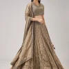 Beige Cut Dana With Sequins Embroidered Lehenga